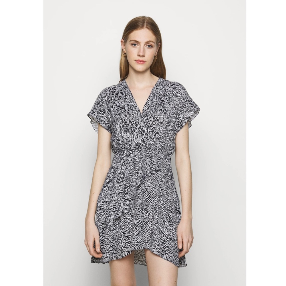 Maje Romela Asymmetric Print Dress